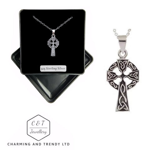 925 Sterling Silver Celtic Cross Pendant - Charming and Trendy Ltd