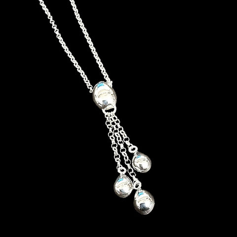 925 Sterling Silver Hand Crafted 3D Pebble Chain Necklace - Charming and Trendy Ltd