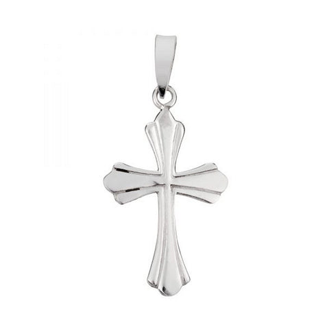 925 Sterling Patterned Cross Pendant Necklace - Charming and Trendy Ltd