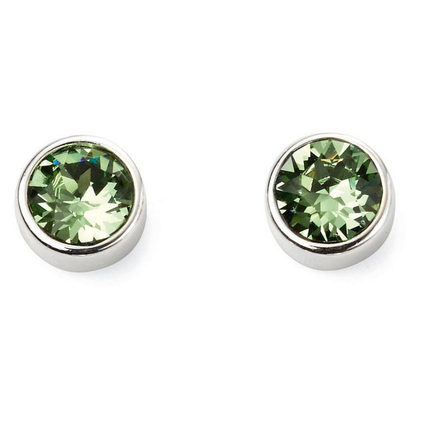 925 Sterling Silver Crystal Birthstone Stud Earrings - Charming and Trendy Ltd