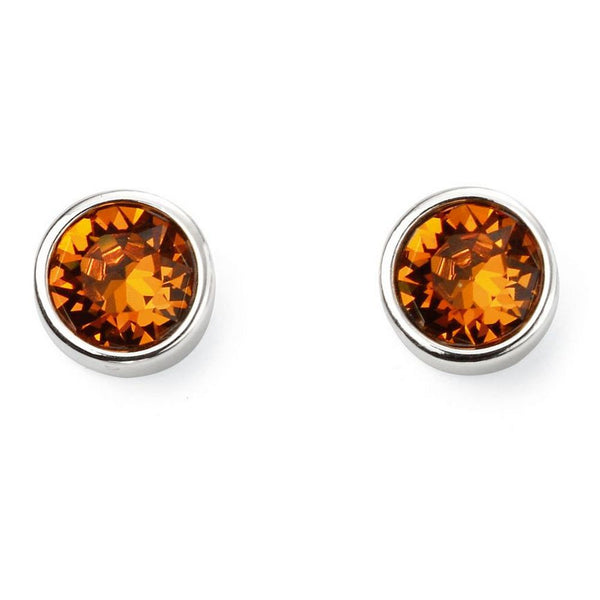 925 Sterling Silver Crystal Birthstone Stud Earrings - Charming and Trendy Ltd