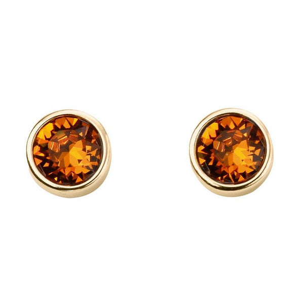 Gold Plated 925 Sterling Silver Crystal Birthstone Stud Earrings - Charming and Trendy Ltd