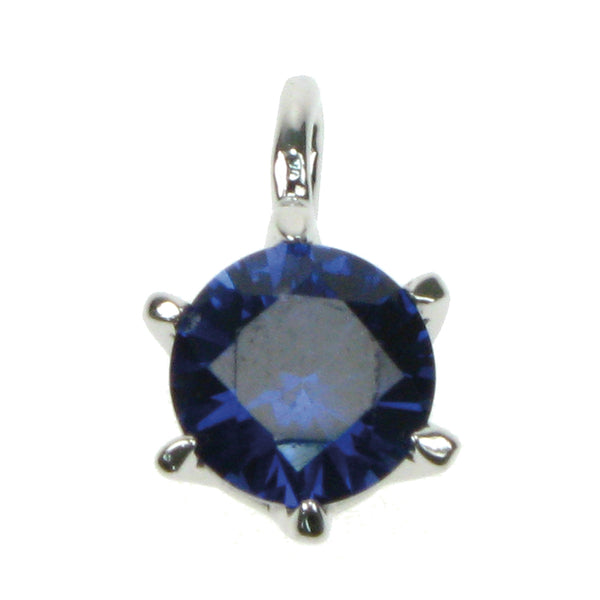 Sapphire Solitaire Sterling Silver Pendant & Stud Earring Set (Boxed) - Charming And Trendy Ltd
