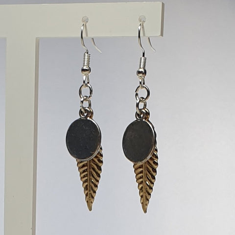 Leaf and Vintage Coin Dangle Earrings - Charming And Trendy Ltd
