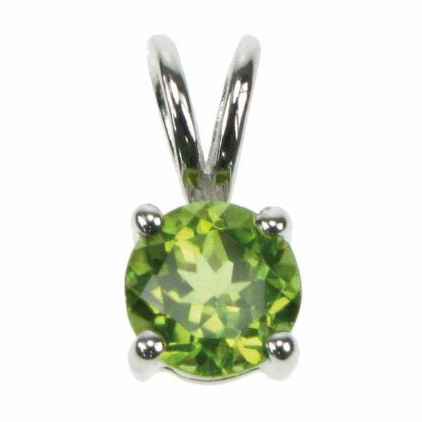 925 Sterling Silver Peridot Solitaire Pendant & Stud Earring Set (Boxed) - Charming And Trendy Ltd