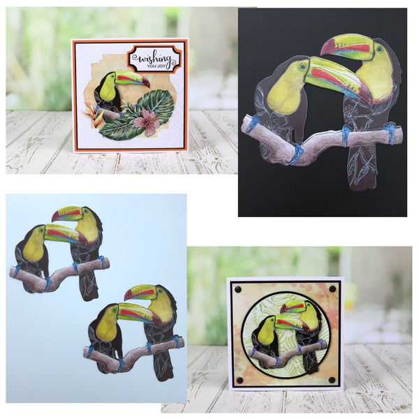 Toucan Pair Die Cuts (Decoupage, Crafting, Card Making Kit) - Charming and Trendy Ltd