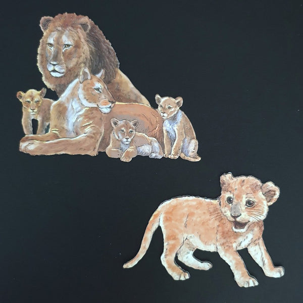Lion Family & Cub Die Cuts (Decoupage, Crafting, Card Making) - Charming And Trendy Ltd