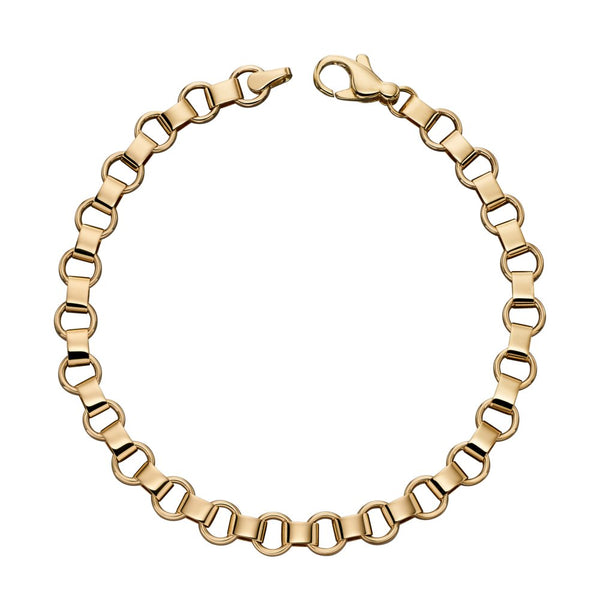9ct Gold Circle Link Bracelet by Elements Gold
