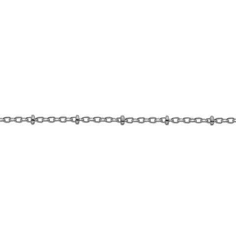 925 Sterling Silver Trace Chain with 2.1mm Beads - Charming and Trendy Ltd