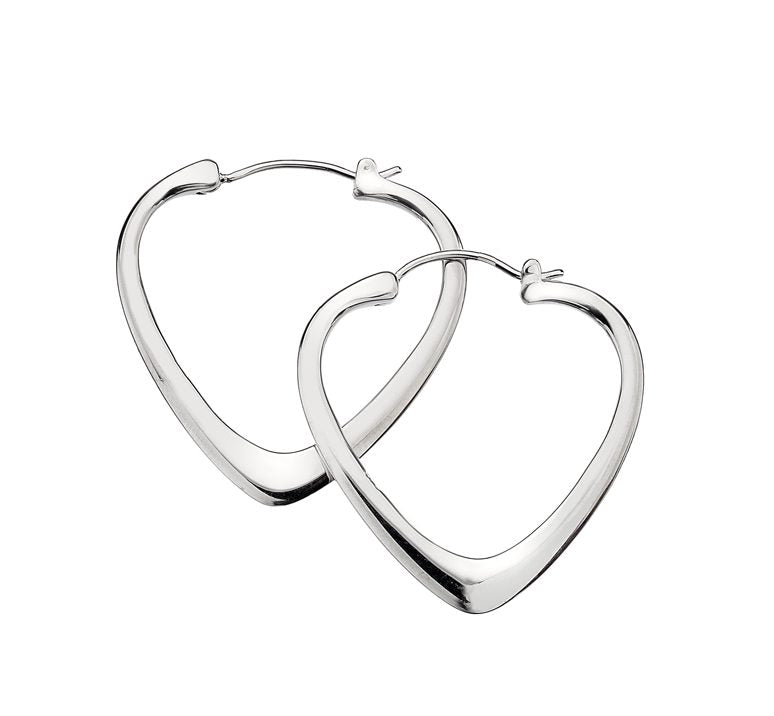 Silver Heart Designer Earrings - Charming And Trendy Ltd