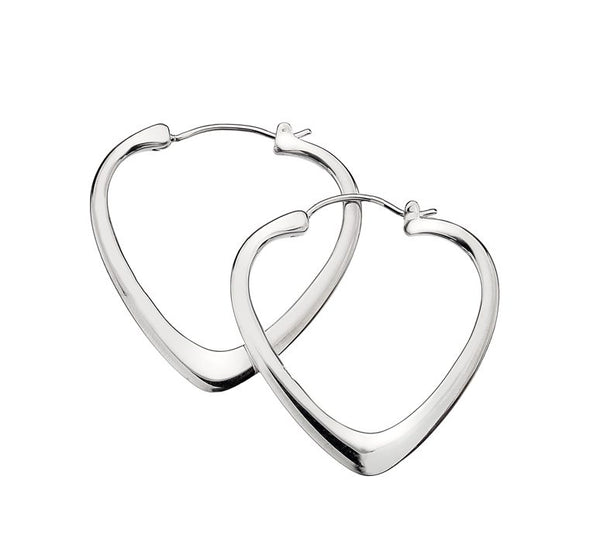 Silver Heart Designer Earrings - Charming And Trendy Ltd