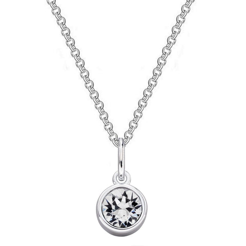 Sterling Silver Crystal Birthstone Pendant Necklaces, 16", 18" or 20" Gift Boxed - Charming And Trendy Ltd