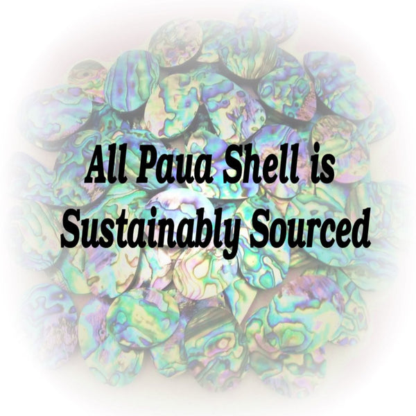 925 Sterling Silver Paua Abalone Shell Rectangular Drop Earrings - Gift Boxed